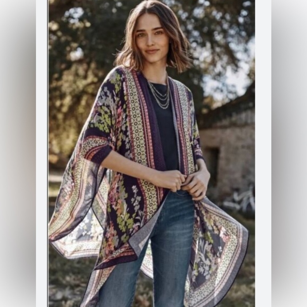 J. Jill Ruana Kimono One Size NWT